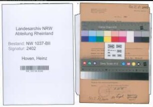 Entnazifizierung Heinz Hoven , geb. 17.05.1897 (Kaufmann)