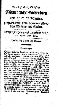 Dreyzehntes Stück