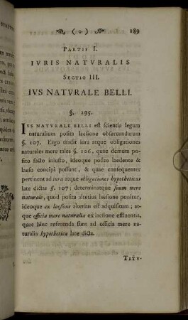 Sectio III. Ius Naturale Belli.