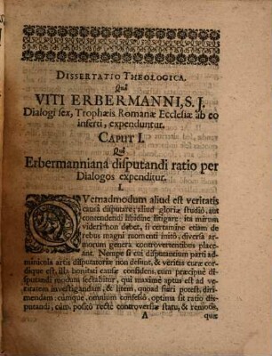 Dissertatio theologica qua dialogi Erbermanniani inter Lutherum et Arium, fictitiis eius Trophaeis inserti, excutiuntur