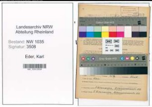 Entnazifizierung Karl Eder , geb. 01.03.1903 (Arbeiter)