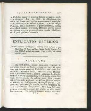 Explicatio Ulterior