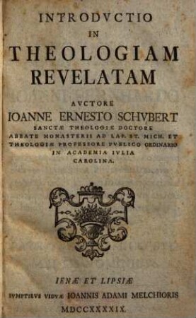 Introductio in theologiam revelatam