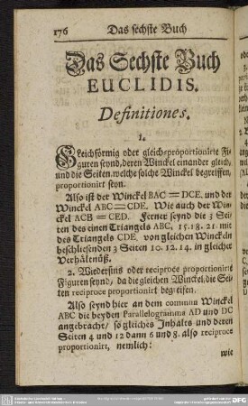Das Sechste Buch Euclidis