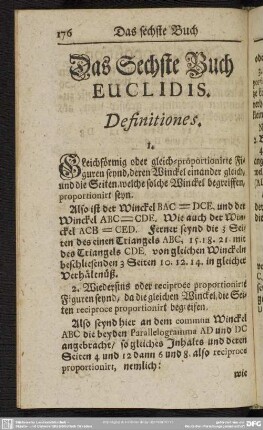 Das Sechste Buch Euclidis