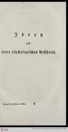 Ideen zu einer psychologischen Aesthetik
