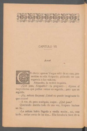 Capítulo VII - ¡Loca!
