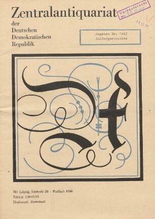 Nr. 1062: Kulturgeschichte