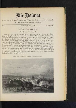 Nr. 7 Neumünster, Juli 1958 65. Jahrgang