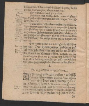 I. De lugentium consolatione.