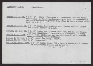 Briefe an Hermann Muthesius (Inhalte der Schreiben.)