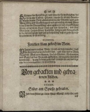 Von gebackten und gebratenen Fischen.