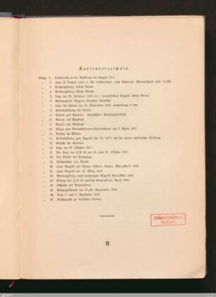 Kartenverzeichnis