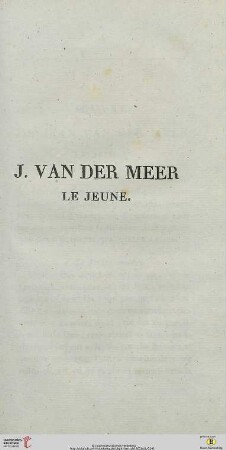 J. van der Meer le jeune