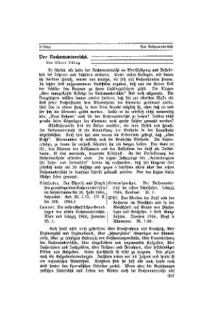 Der Rechenunterricht