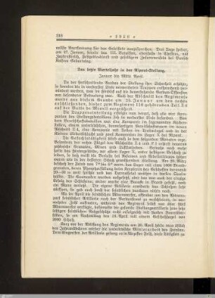 Das letzte Vierteljahr in der Ripont-Stellung