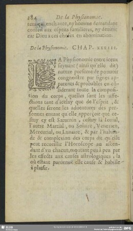 De la Physionomie. Chap. XXXIII.