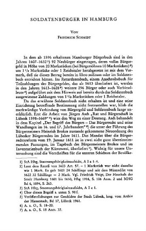 Soldatenbürger in Hamburg