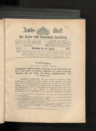 No. 8, 10. Januar 1917