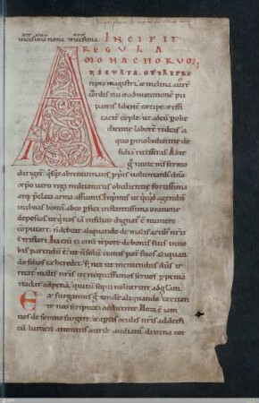 Incipit Regula Monachorum
