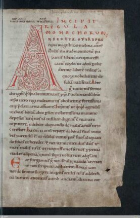 Incipit Regula Monachorum