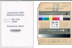 Entnazifizierung Martin Rosenbrock , geb. 10.11.1901 (Buchhalter)