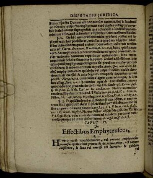 Caput VI. De Effectibus Emphyteuseos.