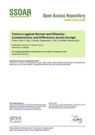 Violence against Women and Ethnicity: Commonalities and Differences across Europe