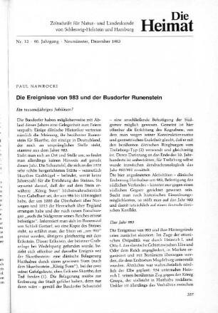 Nr. 12 - 90. Jahrgang - Neumünster, Dezember 1983