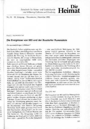 Nr. 12 - 90. Jahrgang - Neumünster, Dezember 1983