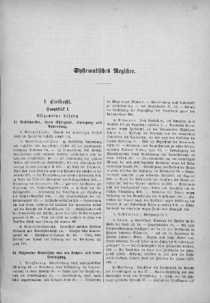 Systematisches Register
