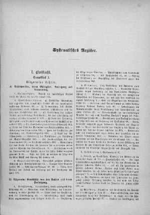 Systematisches Register