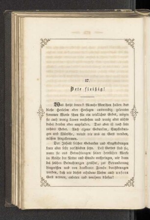 17. Bete fleißig!