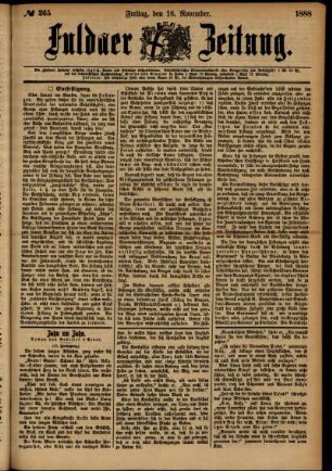 Ausgabe vom Freitag, den 16. November 1888.
