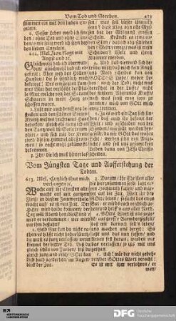 Vom Jüngsten Tage und Aufferstehung der Todten.