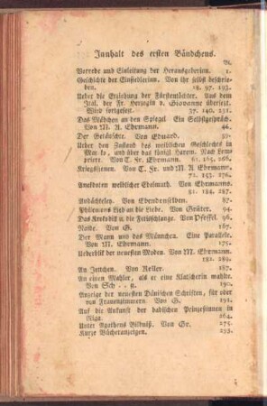 Innhalt des ersten Bändchens