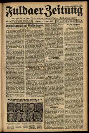 Ausgabe vom Freitag, den 23. Oktober 1931.