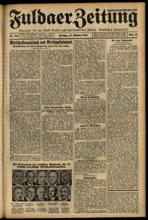 Ausgabe vom Freitag, den 23. Oktober 1931.