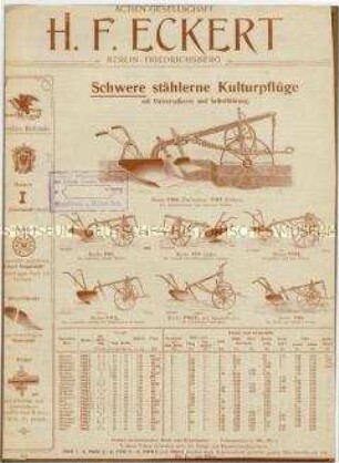 Schwere stählerne Kulturpflüge