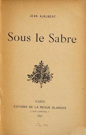 Sous le sabre