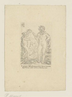 Herkules und Antaeus (Aldegrever, Die Arbeiten des Herkules, 1550, 6)