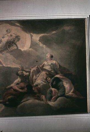 Aurora im Sonnenwagen als Allegorie der Fruchtbarkeit