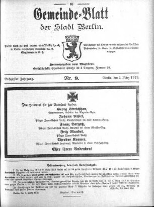 1919,9: Nr. 9, 2. März 1919