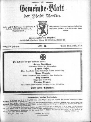 1919,9: Nr. 9, 2. März 1919
