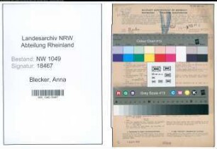 Entnazifizierung Anna Blecker , geb. 19.08.1898 (Lehrerin)