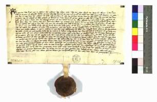 Heinrich Rise, Bürger zu Pforzheim, übergibt dem Kloster Herrenalb den vierten Teil des Laienzehnts zu Weingarten.