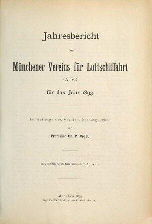 Jahresbericht. 1893 (1894)