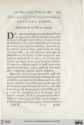 Chapitre LXXIV: Description de la Ville de Sattalia