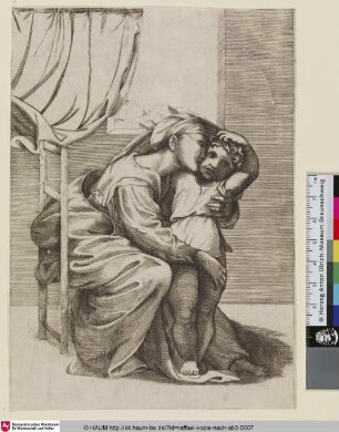 [La Vierge embrassant l'enfant Jésus; Maria küsst das Christuskind]