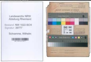 Entnazifizierung Wilhelm Schramme , geb. 22.06.1904 (Bahninspektor)